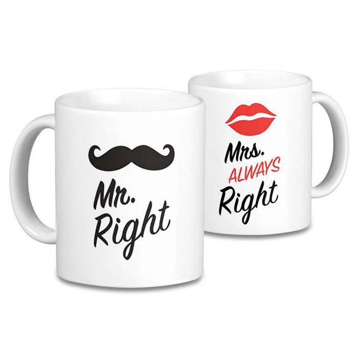 The Mr. & Mrs. Right Mugs
