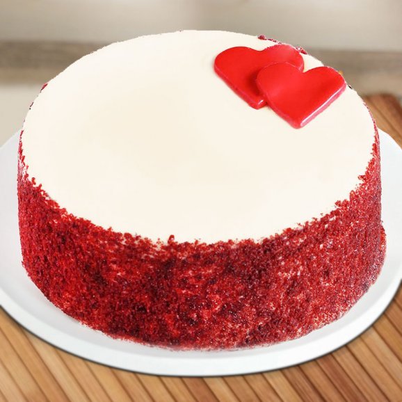 Buy/send Lovely Red Velvet Heart Shape Cake order online in Vijayawada |  CakeWay.in